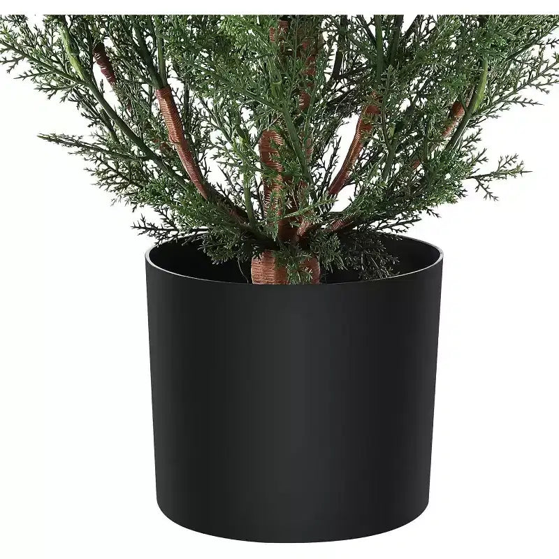 Paire de topiaires de 1,5 m – Aspect cèdre réaliste pour intérieur et extérieur