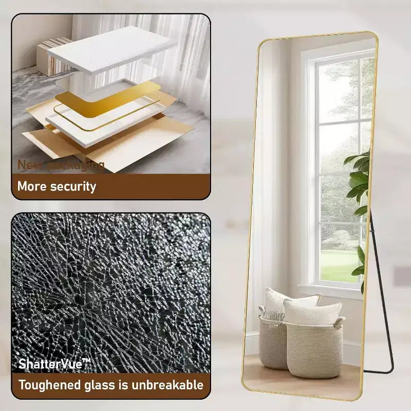 Miroir pleine longueur 66 x 23 avec coins arrondis