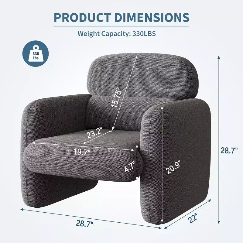 Fauteuil d'appoint de style moderne avec cadre en bois, fauteuil de lecture confortable pour salon, chambre à coucher, appartement
