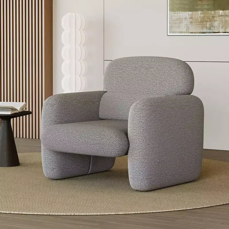 Fauteuil d'appoint de style moderne avec cadre en bois, fauteuil de lecture confortable pour salon, chambre à coucher, appartement