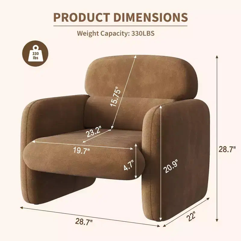 Fauteuil d'appoint de style moderne avec cadre en bois, fauteuil de lecture confortable pour salon, chambre à coucher, appartement