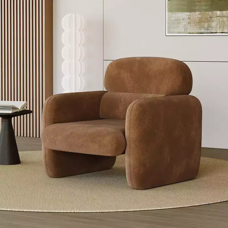 Fauteuil d'appoint de style moderne avec cadre en bois, fauteuil de lecture confortable pour salon, chambre à coucher, appartement
