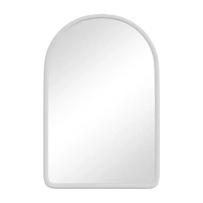 Armoire à pharmacie de salle de bain en bois blanc avec miroir, encastrée et murale, de 35,8 x 24 po, avec 2 étagères