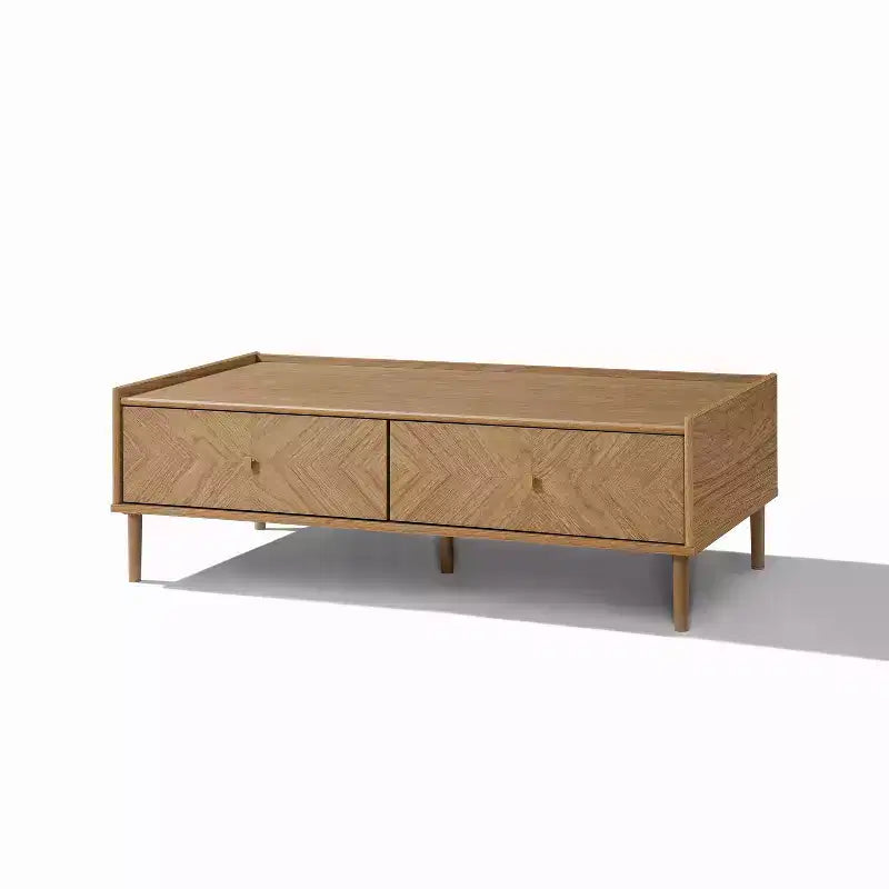 Table basse à 2 tiroirs 119 cm L x 59,4 cm P Marron