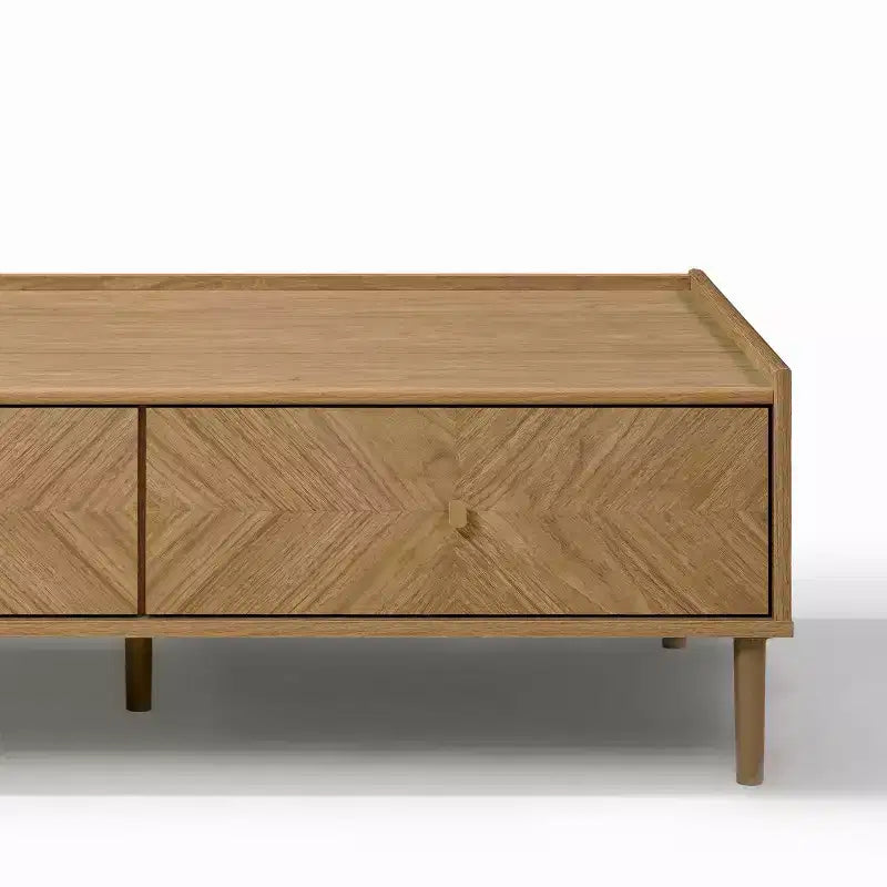 Table basse à 2 tiroirs 119 cm L x 59,4 cm P Marron