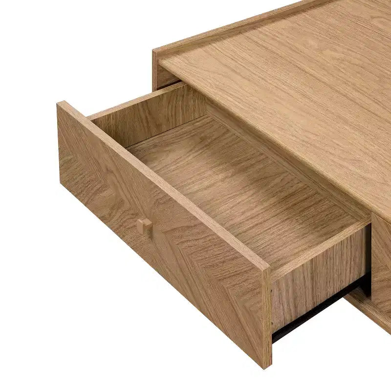 Table basse à 2 tiroirs 119 cm L x 59,4 cm P Marron
