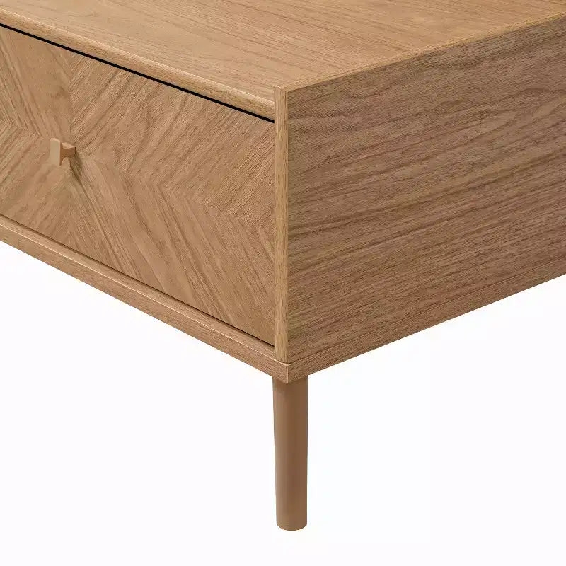 Table basse à 2 tiroirs 119 cm L x 59,4 cm P Marron