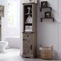 Dcolora Bathroom Storage Cabinet, Farmhouse Storage Cabinet with Adjustable Shelves & Drawer