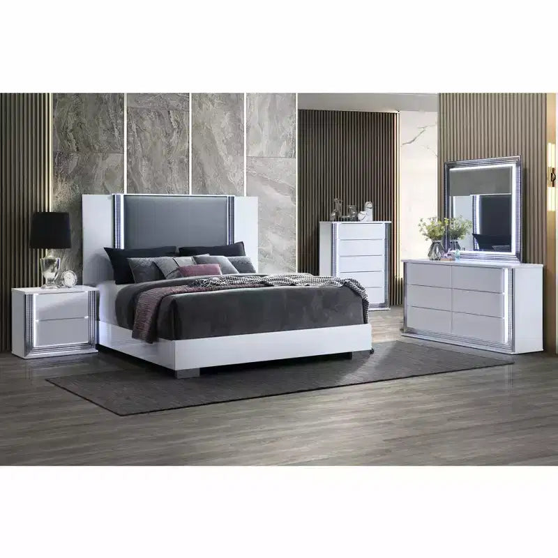 Commode verticale en MDF de 50,6 cm de haut avec 3 tiroirs, finition blanche