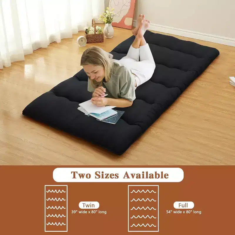 Matelas Futon Japonais, Matelas de Sol Pliable, Tapis Tatami pour Maison, Matelas de Camping