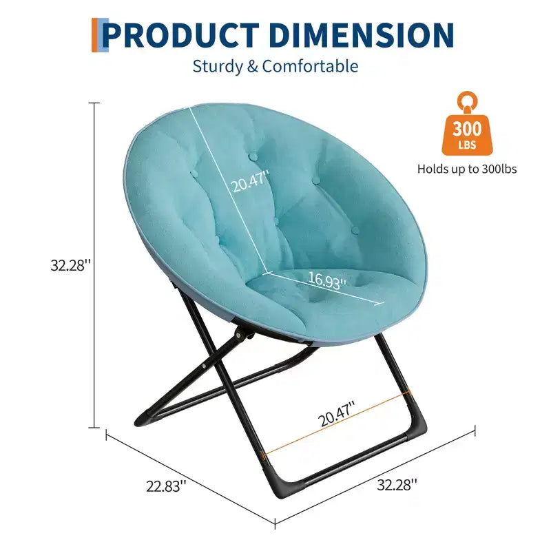 Fauteuil soucoupe pliable en fausse fourrure pour chambre à coucher