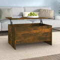 Coffee Table Smoked Oak Engineered Wood 31.5 x 21.9 x 16.3 in