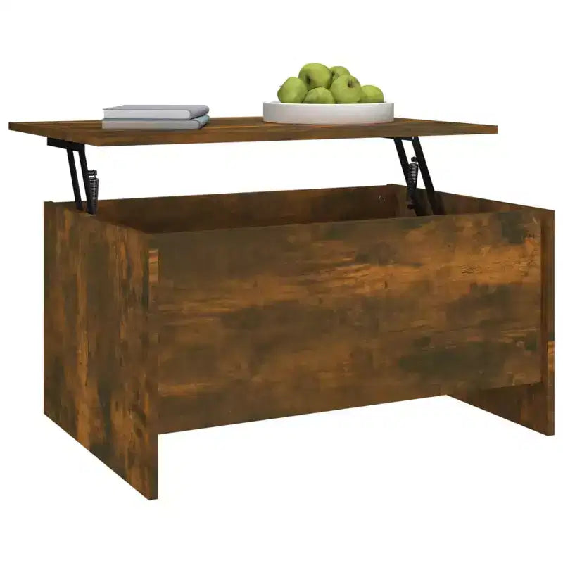 Table basse relevable avec rangement dissimulé, 80 x 55,6 x 41,4 cm