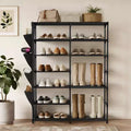 Étagère à chaussures réglable à 7 niveaux, peut contenir 24 à 30 paires, organiseur de bottes pour placard, chambre, garage et entrée, noire