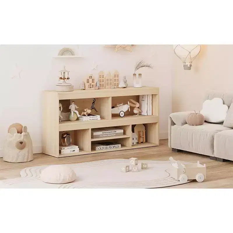 Étagère à livres pour enfants avec tiroir – Organiseur de jouets à 5 casiers pour crèche, chambre d'enfant et salle de jeux