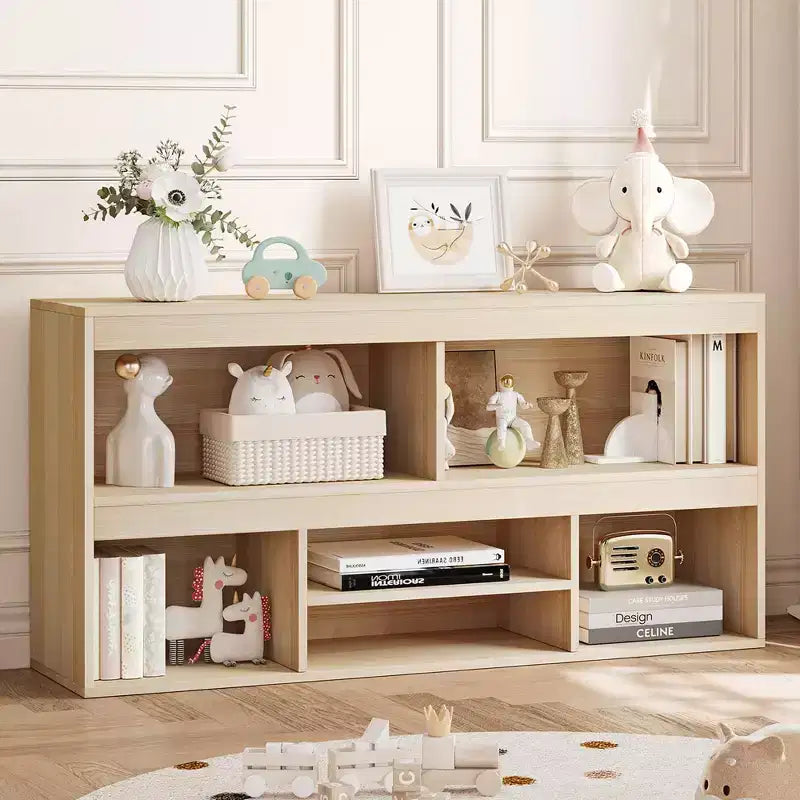 Étagère à livres pour enfants avec tiroir – Organiseur de jouets à 5 casiers pour crèche, chambre d'enfant et salle de jeux