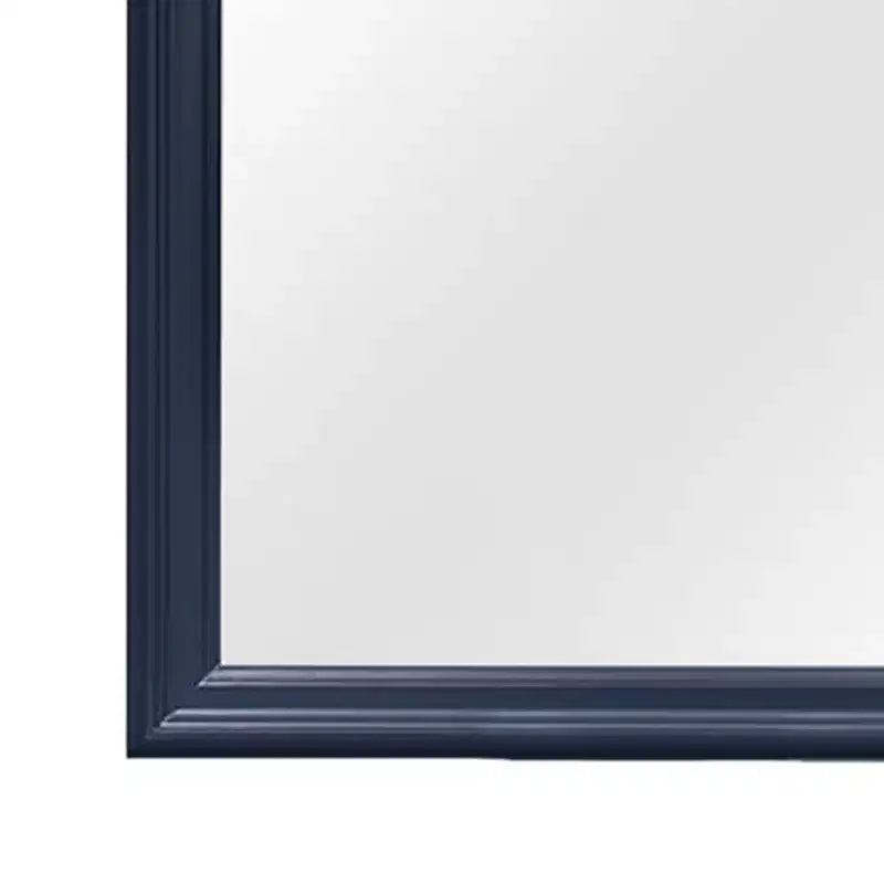 Miroir encadré bleu – Grand miroir de chambre moderne au design traditionnel