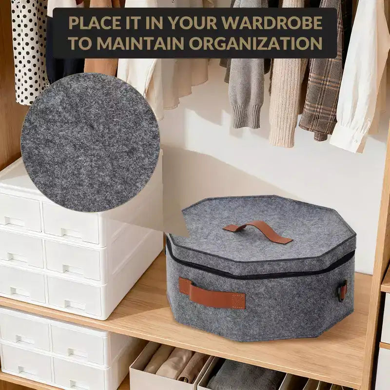 Lot de 4 boîtes de voyage pour chapeaux avec sangle, organiseur pouvant contenir 3 à 5 casquettes, 43 x 18 cm