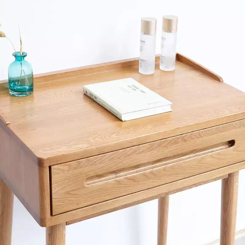 Bureau moderne debout en bois avec grand tiroir, 60 cm – Chêne