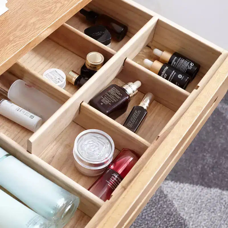 Bureau moderne debout en bois avec grand tiroir, 60 cm – Chêne