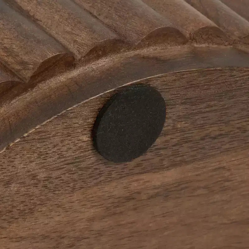 Table d'appoint cannelée en bois