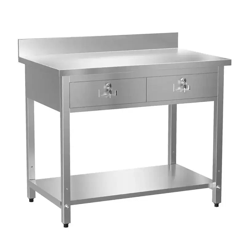 Table de préparation et de travail en acier inoxydable 42 po x 26 po avec tiroir pour cuisine de restaurant