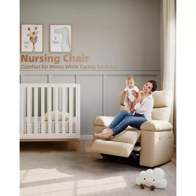 Fauteuil inclinable électrique 360° avec fonction pivotante, bascule, chauffage et massage, en cuir PU