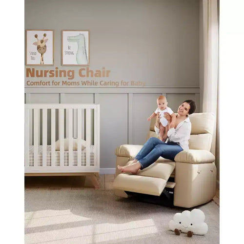 Fauteuil inclinable électrique 360° avec fonction pivotante, bascule, chauffage et massage, en cuir PU