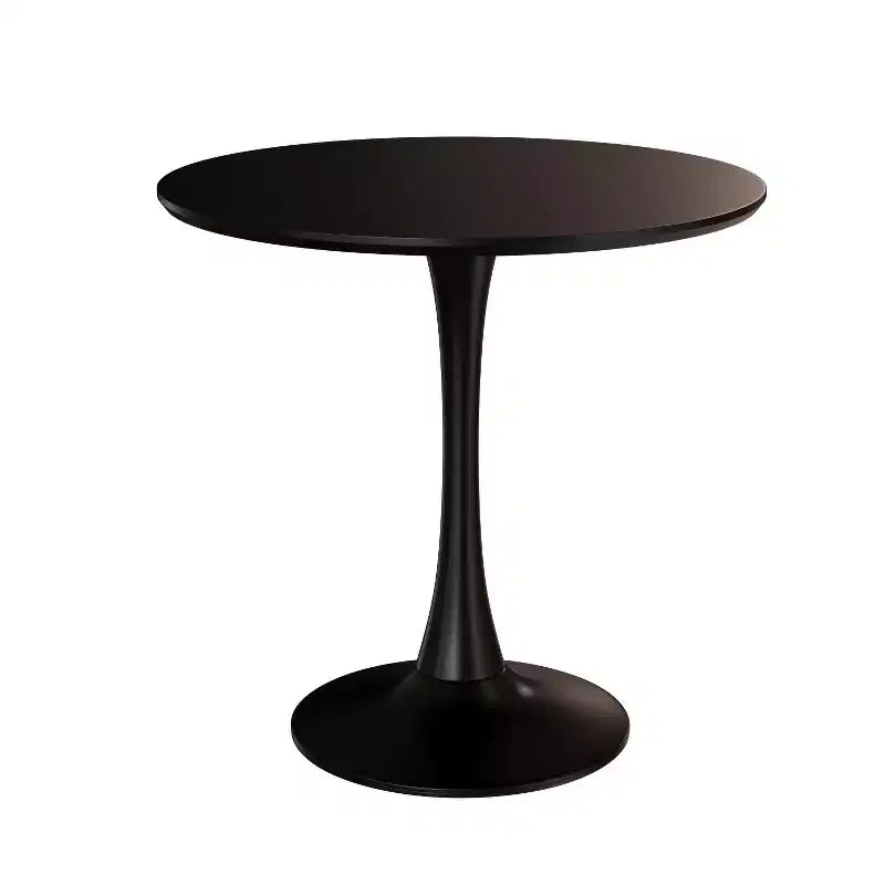 Table de cuisine moderne de 80 cm pour 2-4 personnes, table à manger ronde avec pied central stable, petite table pour salon, salle à manger