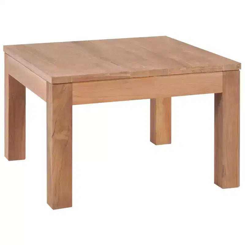vidaXL Coffee Table Natural Teak Solid Teak Wood 23.6x23.6 in Durable - 23.6