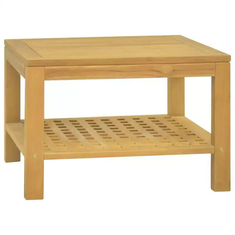vidaXL Coffee Table 23.6x23.6x15.7 Solid Wood Teak