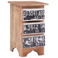 vidaXL Bedside Cabinet 11.8x11.8x20.1 Solid Mahogany Wood