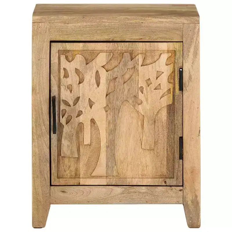 Table de chevet 40x30x50 cm en bois de manguier massif