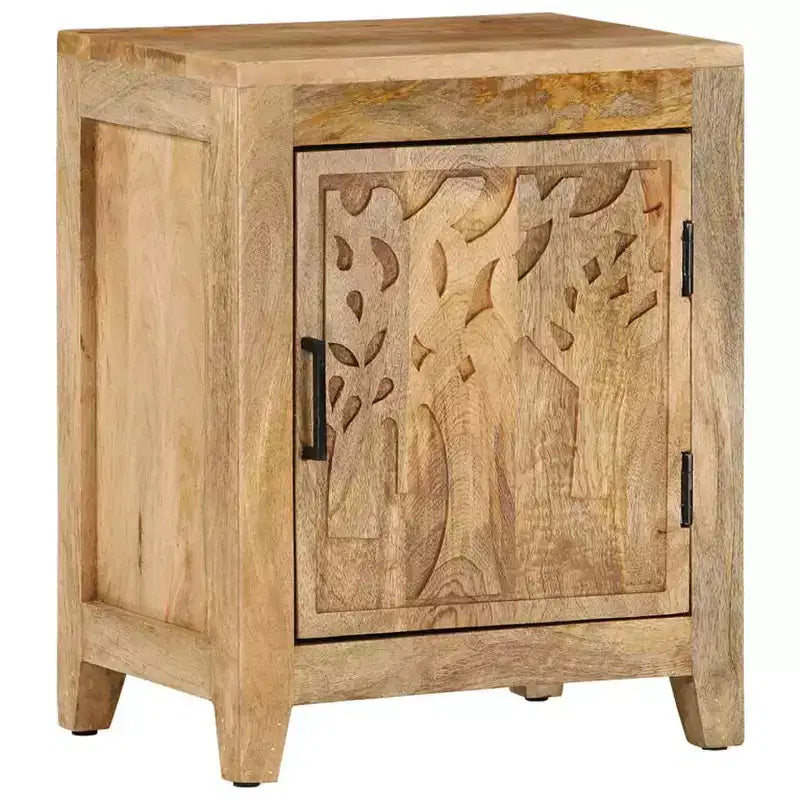 Table de chevet 40x30x50 cm en bois de manguier massif