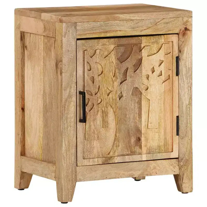 Table de chevet 40x30x50 cm en bois de manguier massif