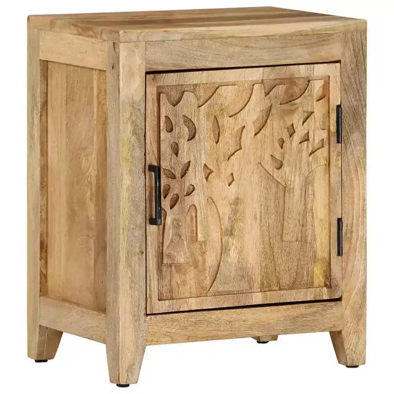 Table de chevet 40x30x50 cm en bois de manguier massif