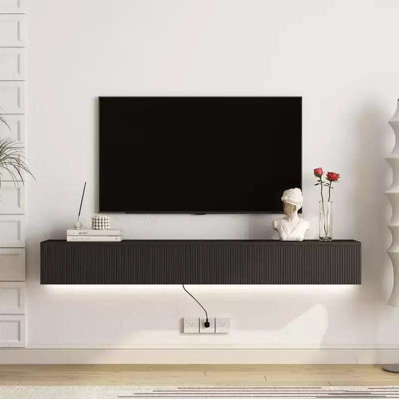 Meuble TV Mural avec Lumières LED, 180 cm