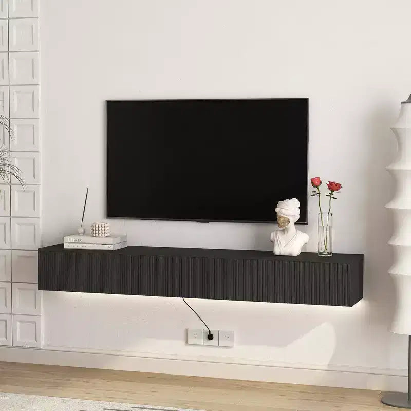Meuble TV Mural avec Lumières LED, 180 cm