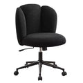 Furniliving Armless Home Office Desk Chair, Upholstered Vanity Chair, Comfortable Boucle for Bedroom/Dressing Room/Home Office