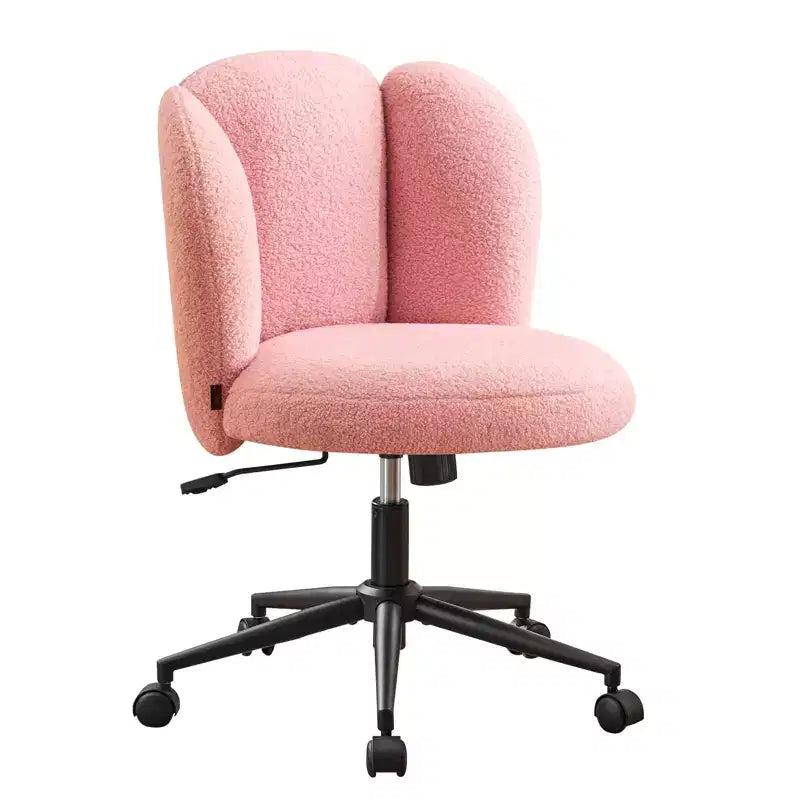 Chaise de coiffeuse rembourrée sans accoudoirs, chaise d'appoint en tissu bouclette pour chambre, dressing ou bureau à domicile