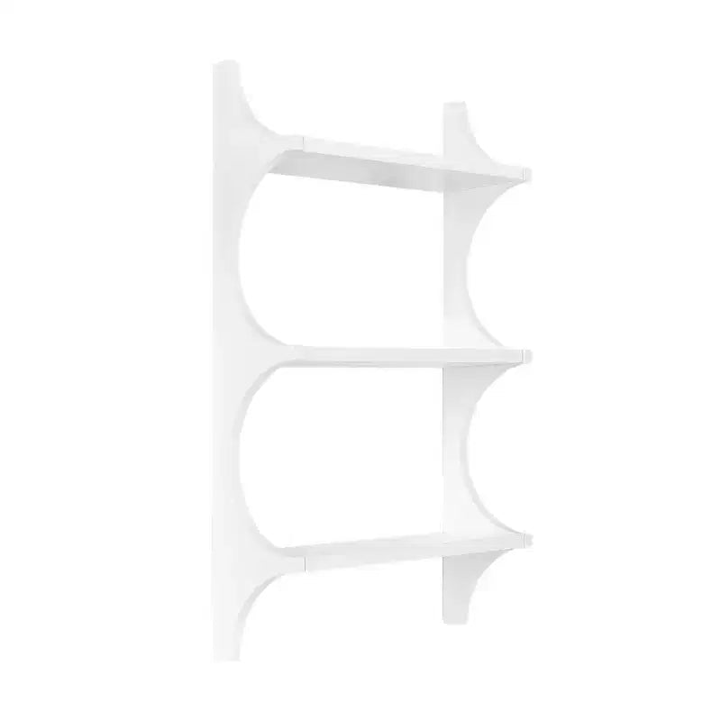 Kate and Laurel Scarlotte Wood Wall Shelf, White, 18x6x30