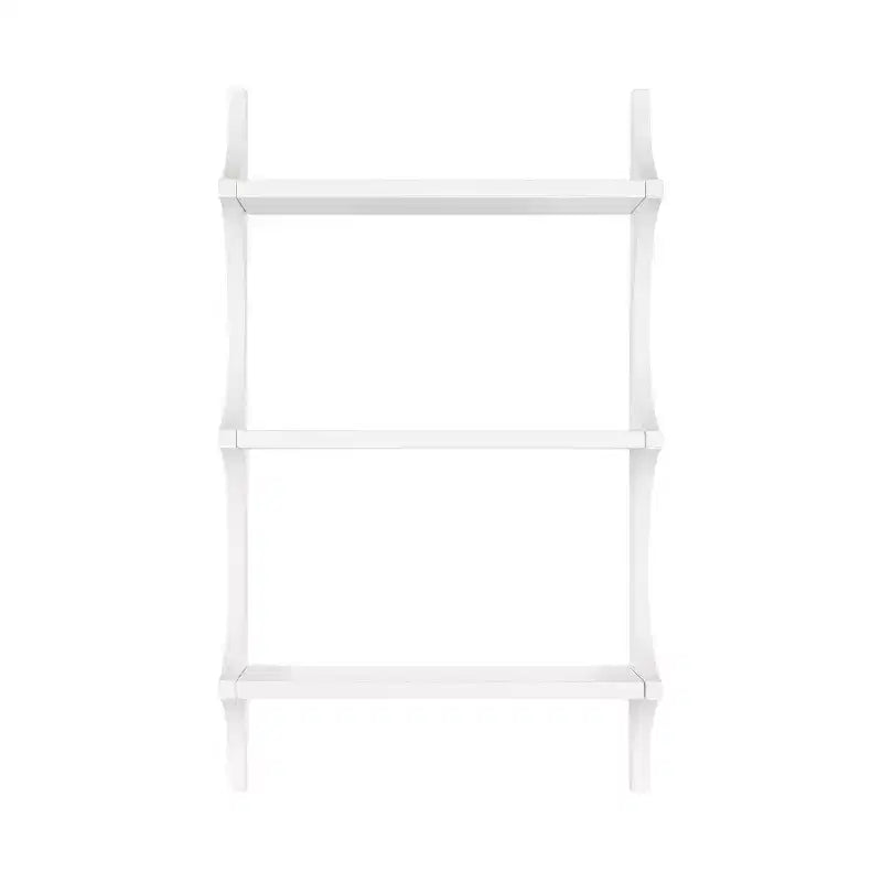 Étagère murale en bois, blanche, 18x6x30
