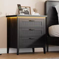 Modern 3/5/6/8 Drawer Dresser w/ LED Light, Small Wooden Nightstand & Chest of Drawers, Storage Organizer Cabinet for Bedroom, Closet & Living Room