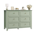 6 Drawer Dresser Tall Wooden Storage Chest with Deep Drawers, Metal Knobs Organizer Cabinet for Entryway, Hallway, Living Room, Kids Room, Closet