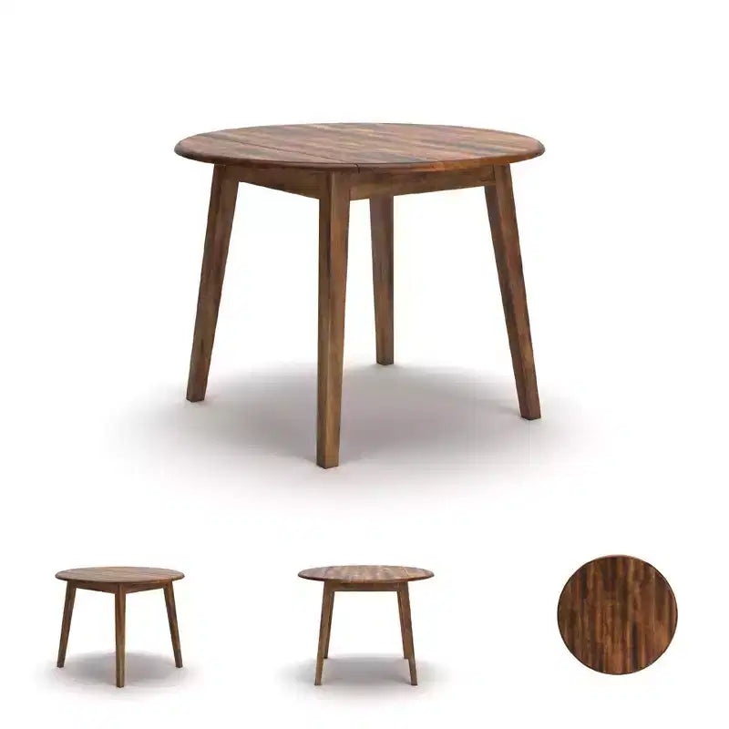 Table de salle à manger à abattants, Marron Rustique