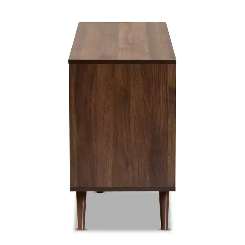 Commode de chambre en bois à 6 tiroirs gris/noyer