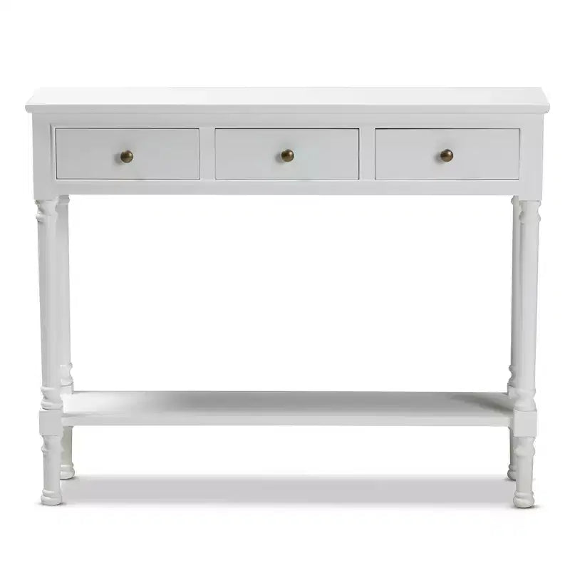 Console d'entrée en bois à 3 tiroirs