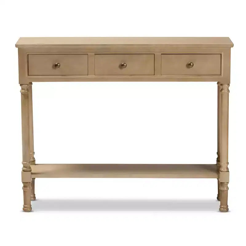Console d'entrée en bois à 3 tiroirs