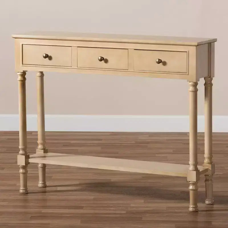 Console d'entrée en bois à 3 tiroirs