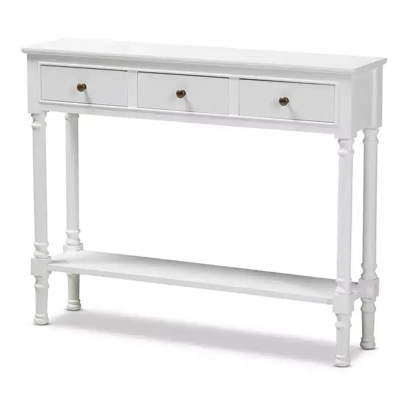 Console d'entrée en bois à 3 tiroirs